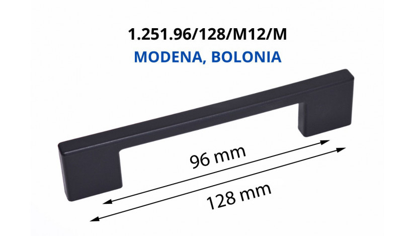 Rankenėlė plastikinė 1.251.96-128-M12-M 96/128 mm MODENA BOLONIA