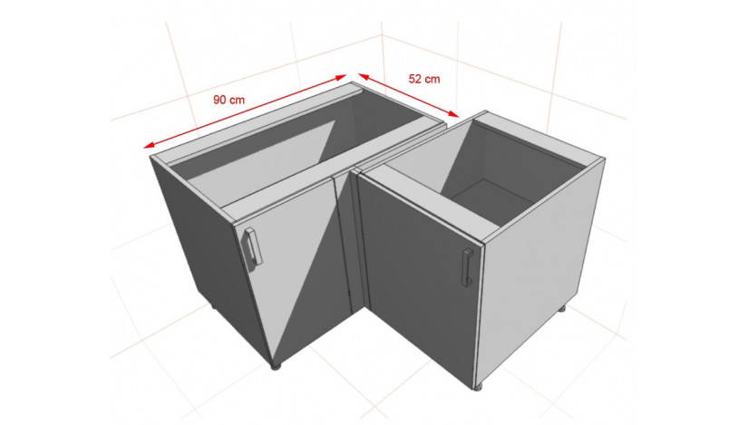 AVA 105 ND 1F BB (90) pastatoma kampinė spintelė