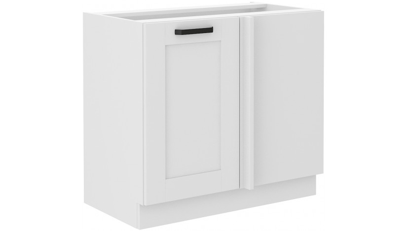 LUNA 105 ND 1F BB Pastatoma Kampinė Spintelė balta balta