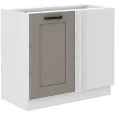 LUNA 105 ND 1F BB Pastatoma Kampinė Spintelė Claygrey Balta