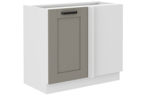 LUNA 105 ND 1F BB Pastatoma Kampinė Spintelė Claygrey Balta