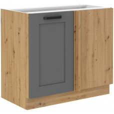 LUNA 105 ND 1F BB Pastatoma Kampinė Spintelė Dustgrey Artisan