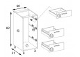 Econo ECO-10D spintelė su stalčiais 60 cm