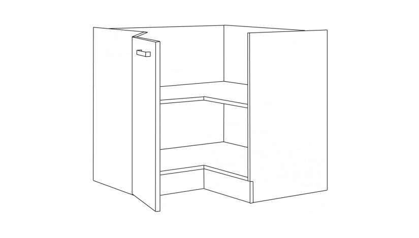 Infinity INF-16D kampinė spintelė 90x90 su lentyna