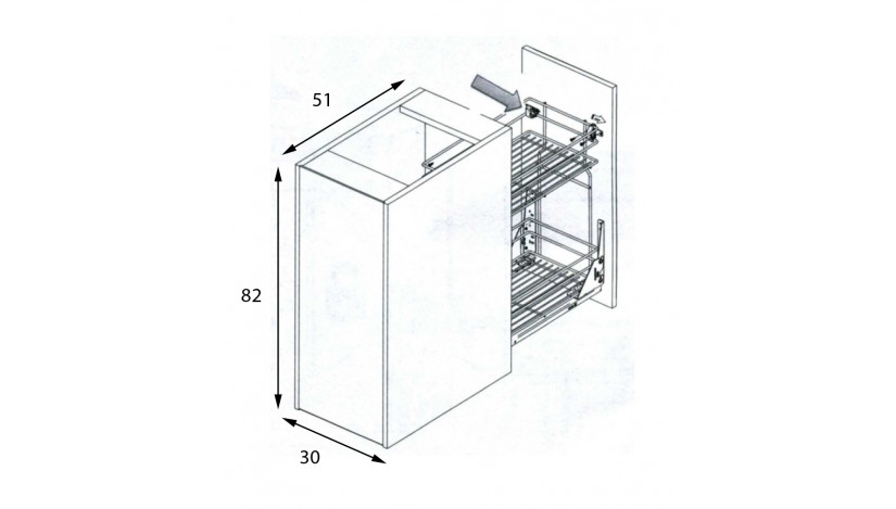 Infinity INF-26D cargo spintelė 30 cm