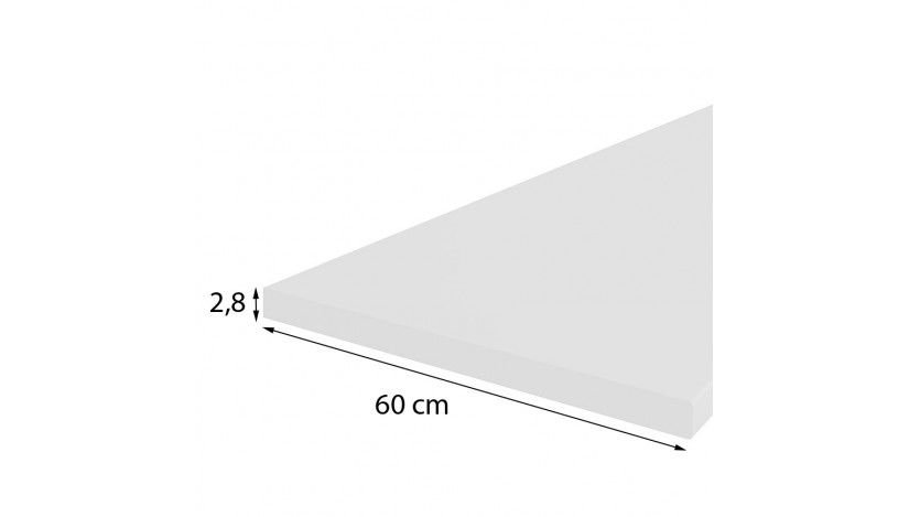 Stalviršis Baltas (30-220 cm) 28mm