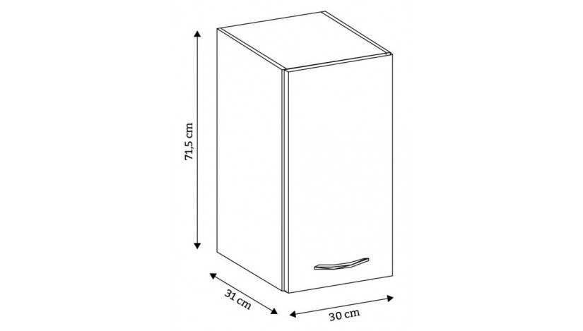 Eko White 30 G-72 1F Spintelė Pakabinama