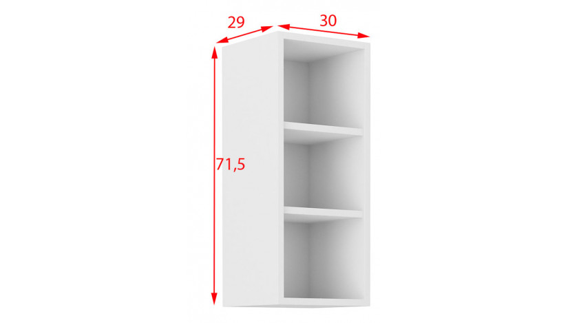 LARA 30 G-72 OTW lentyna pakabinama 72 cm balta