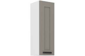 LUNA 30 G-90 1F Pakabinama Spintelė 90 cm Claygrey Balta