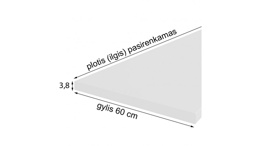 Stalviršis Ipanema Baltas (30-220 cm) 38mm