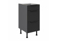 ARIA BL/ANT 40 D 3S BB PREMIUM pastatoma spintelė su stalčiais