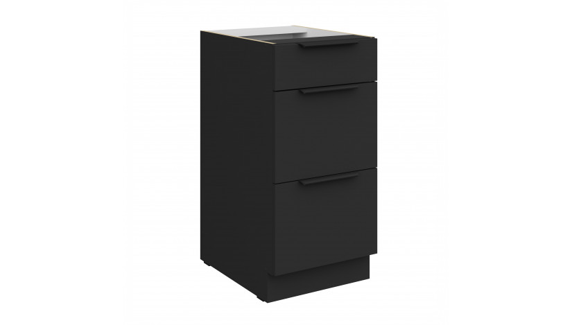 ARIA BL/BL 40 D 3S BB PREMIUM pastatoma spintelė su stalčiais