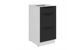 ARIA BL/WH 40 D 3S BB PREMIUM pastatoma spintelė su stalčiais