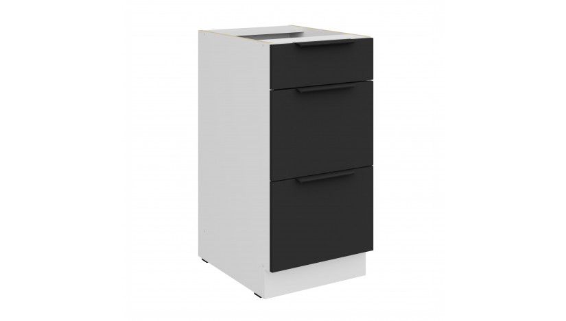 ARIA BL/WH 40 D 3S BB PREMIUM pastatoma spintelė su stalčiais