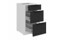 ARIA BL/WH 40 D 3S BB PREMIUM pastatoma spintelė su stalčiais