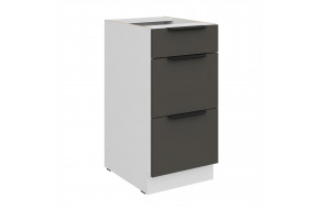 ARIA GR/WH 40 D 3S BB PREMIUM pastatoma spintelė su stalčiais