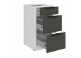 ARIA GR/WH 40 D 3S BB PREMIUM pastatoma spintelė su stalčiais
