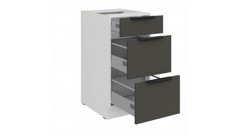 ARIA GR/WH 40 D 3S BB PREMIUM pastatoma spintelė su stalčiais