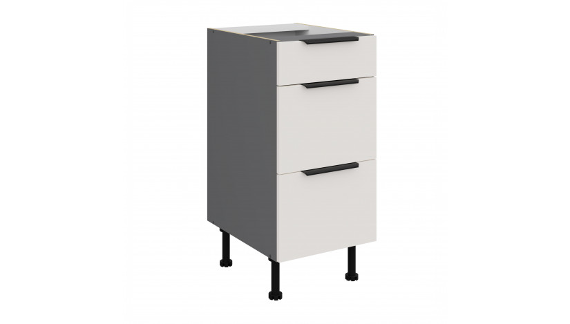 ARIA WH/ANT 40 D 3S BB PREMIUM pastatoma spintelė su stalčiais