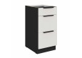 ARIA WH/BL 40 D 3S BB PREMIUM pastatoma spintelė su stalčiais
