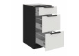 ARIA WH/BL 40 D 3S BB PREMIUM pastatoma spintelė su stalčiais