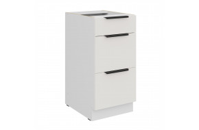 ARIA WH/WH 40 D 3S BB PREMIUM pastatoma spintelė su stalčiais