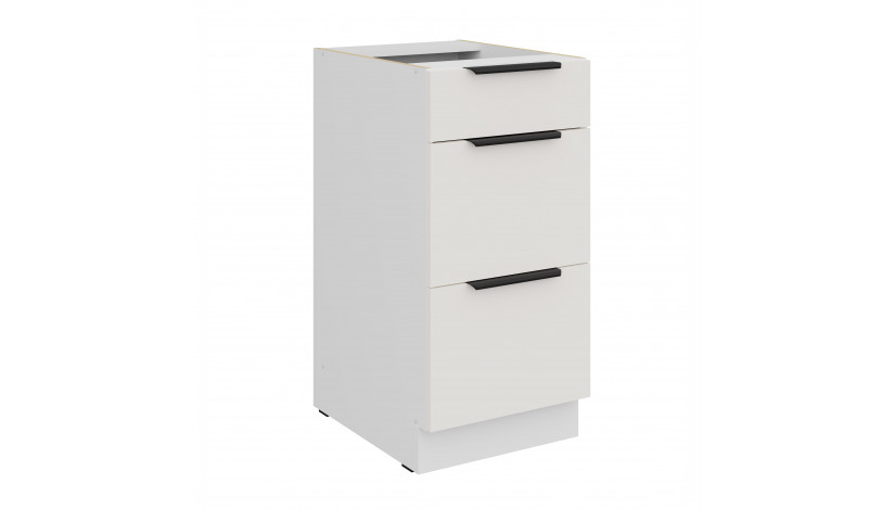 ARIA WH/WH 40 D 3S BB PREMIUM pastatoma spintelė su stalčiais