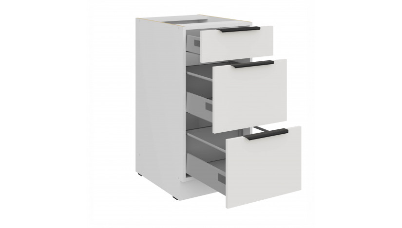 ARIA WH/WH 40 D 3S BB PREMIUM pastatoma spintelė su stalčiais