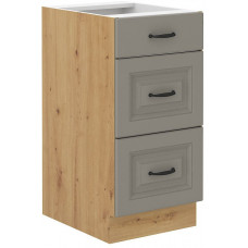 Stilo 40 D 3S BB spintelė su stalčiais Claygrey artisan PREMIUM