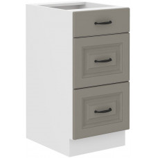 Stilo 40 D 3S BB spintelė su stalčiais Claygrey balta