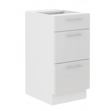 LARA 40 D 3S BB pastatoma spintelė su stalčiais balta