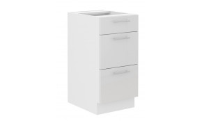 LARA 40 D 3S BB pastatoma spintelė su stalčiais balta