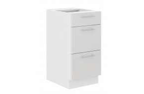 LARA 40 D 3S BB pastatoma spintelė su stalčiais balta