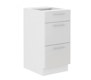 LARA 40 D 3S BB pastatoma spintelė su stalčiais balta