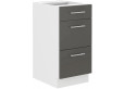 LARA 40 D 3S BB pastatoma spintelė su stalčiais grey