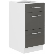 LARA 40 D 3S BB pastatoma spintelė su stalčiais grey