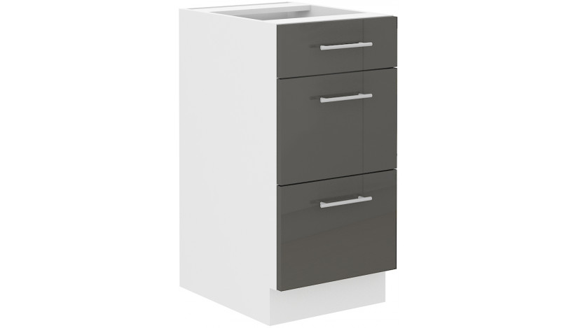LARA 40 D 3S BB pastatoma spintelė su stalčiais grey