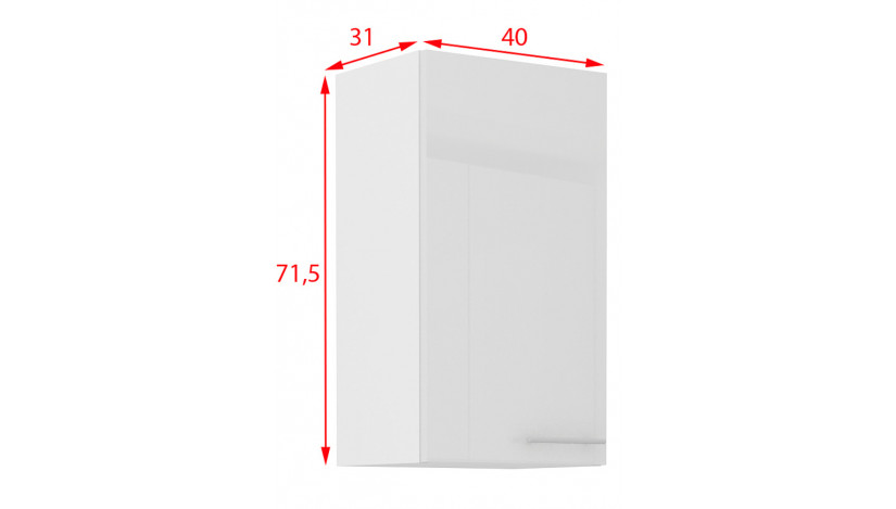 LARA 40 G-72 1F pakabinama spintelė balta