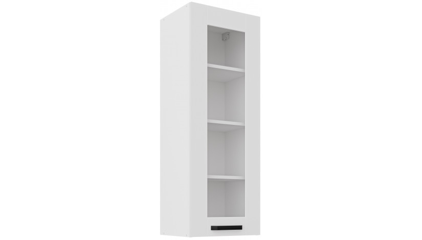 LUNA 40 GS-108 1F Balta Balta pakabinama spintelė su stiklu
