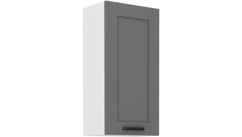 LUNA 45 G-108 1F Dustgrey Balta pakabinama spintelė