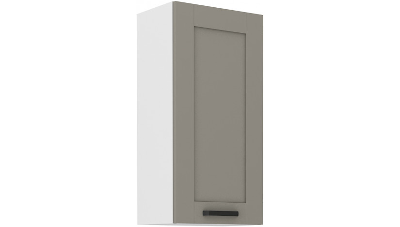 LUNA 45 G-90 1F Pakabinama Spintelė 90 cm Claygrey Balta