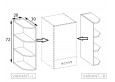 Smart SMA-46G Lentyna pakabinama kampinė 20 cm