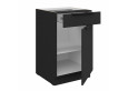 ARIA BL/BL 50 D 1F 1S BB PREMIUM pastatoma spintelė su 1 stalčiumi