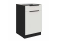 ARIA WH/BL 50 D 1F 1S BB PREMIUM pastatoma spintelė su 1 stalčiumi