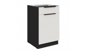 ARIA WH/BL 50 D 1F 1S BB PREMIUM pastatoma spintelė su 1 stalčiumi