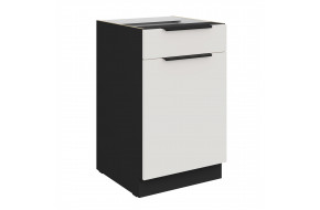 ARIA WH/BL 50 D 1F 1S BB PREMIUM pastatoma spintelė su 1 stalčiumi