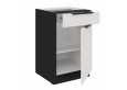 ARIA WH/BL 50 D 1F 1S BB PREMIUM pastatoma spintelė su 1 stalčiumi
