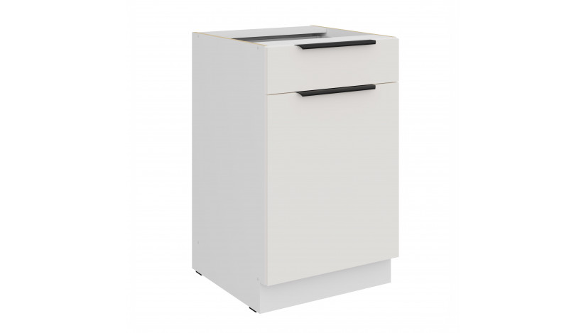 ARIA WH/WH 50 D 1F 1S BB PREMIUM pastatoma spintelė su 1 stalčiumi
