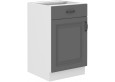 Stilo 50 D 1F 1S pastatoma spintelė Dustgrey balta