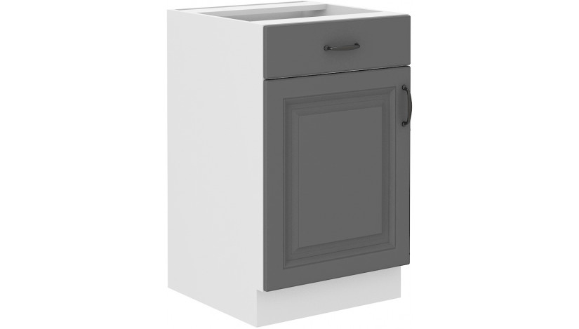 Stilo 50 D 1F 1S pastatoma spintelė Dustgrey balta